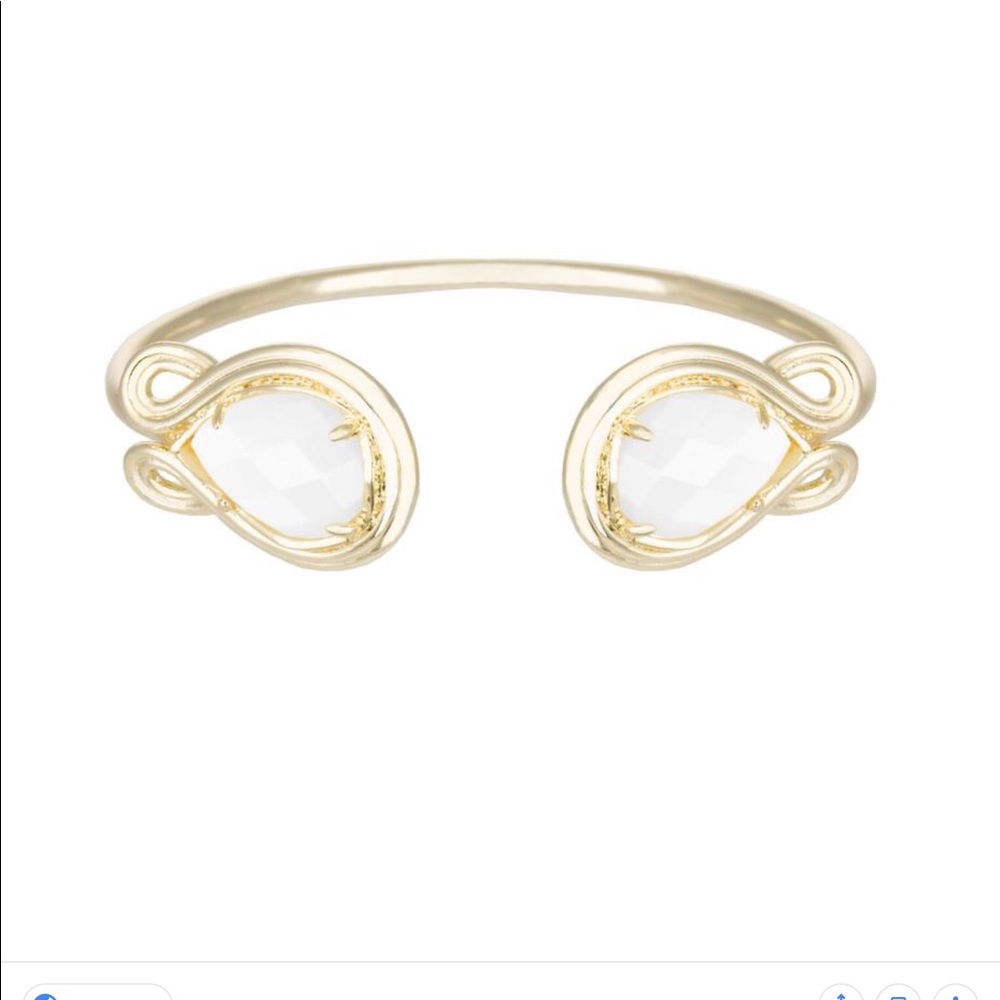Kendra Scott Andy Bracelet Pearl White and Gold